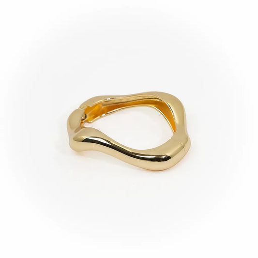 Sculpted Wave Form Bracelet 18K Gold Plated Anti Tarnish