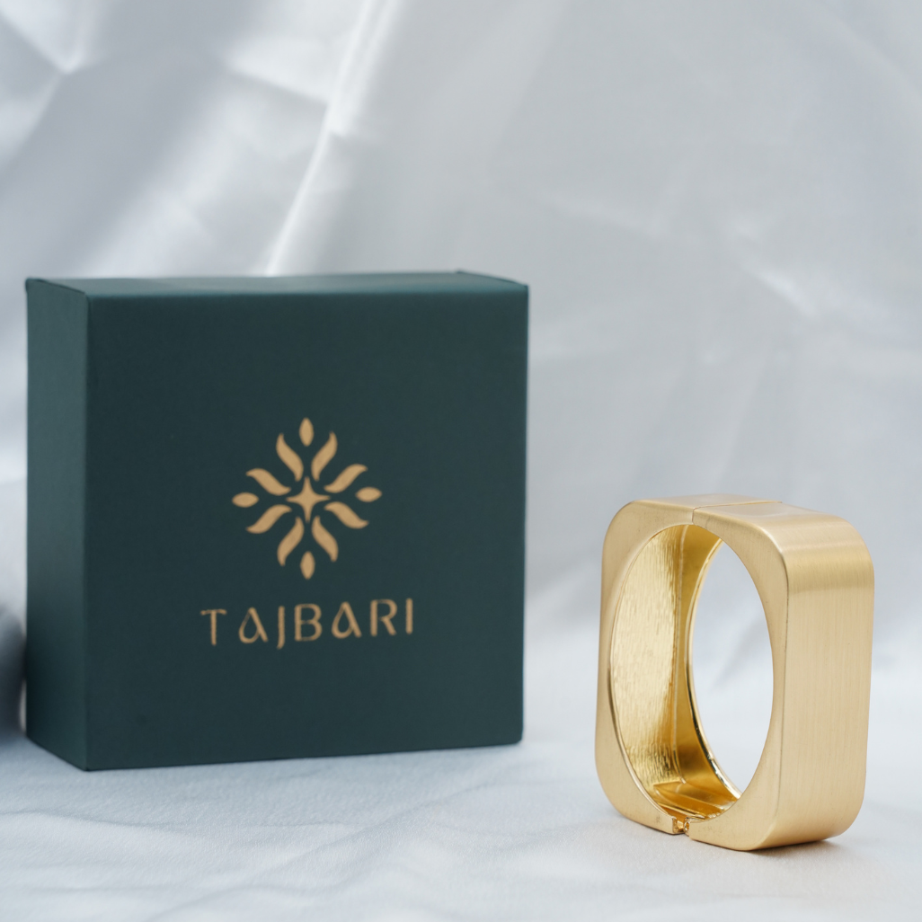 Matte Gold Square Bracelet Anti Tarnish