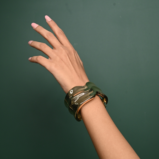 Wave Sculpt Bracelet 18K Gold Plated Anti Tarnish