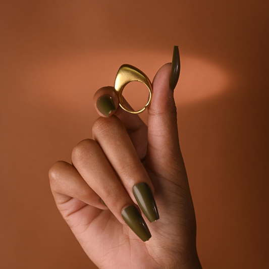 Sculptural Pointed Dome Statement Ring