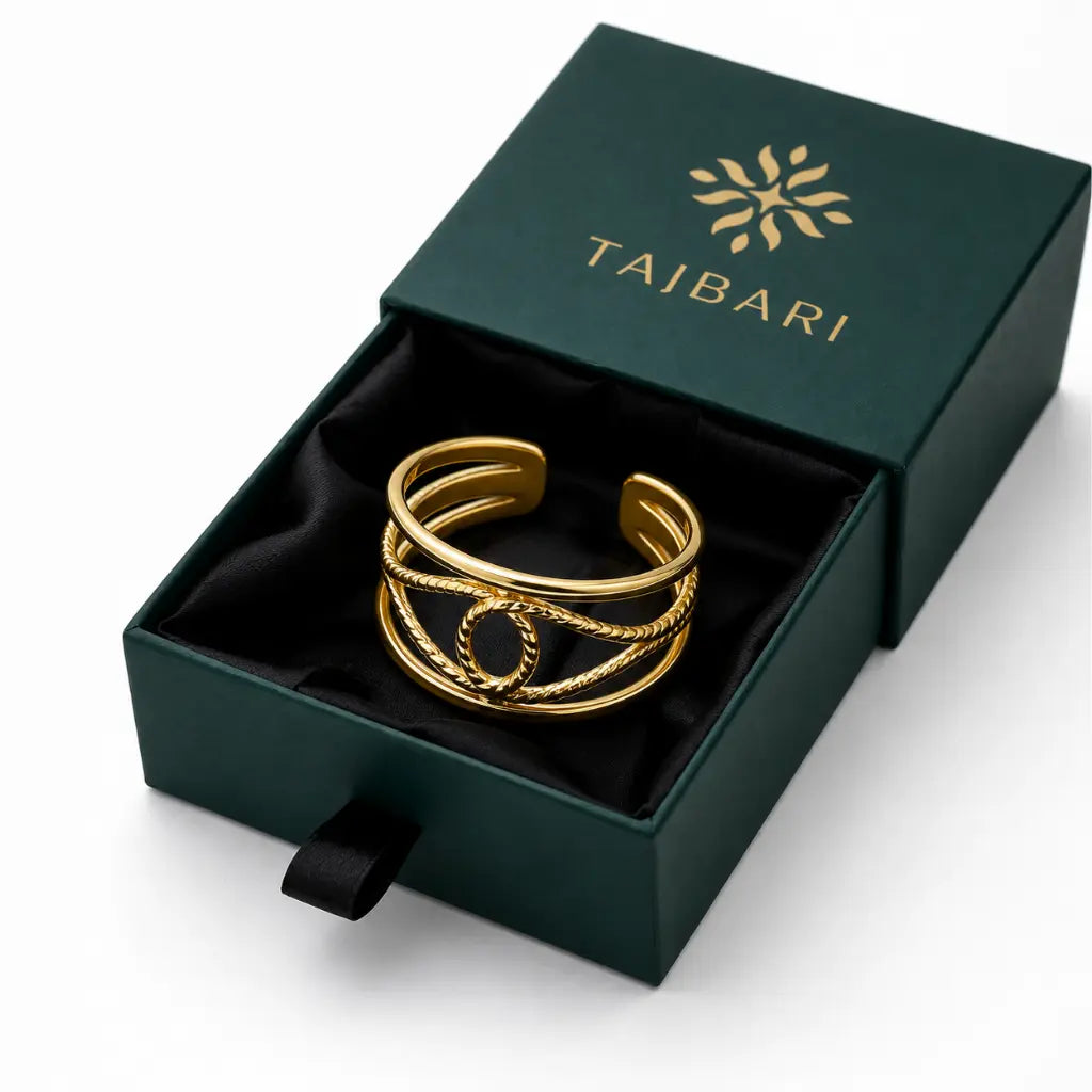 Athena Interlocking Eternity Ring 18K Gold Plated