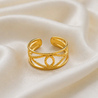 Athena Interlocking Eternity Ring 18K Gold Plated