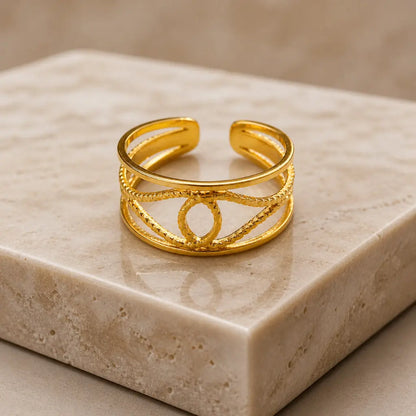 Athena Interlocking Eternity Ring 18K Gold Plated