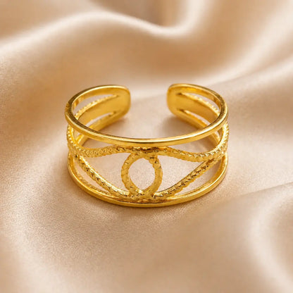 Athena Interlocking Eternity Ring 18K Gold Plated