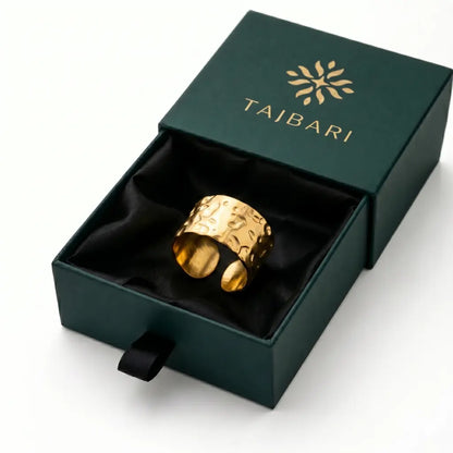 Nomad Hammered Distressed Band 18K Gold Plated