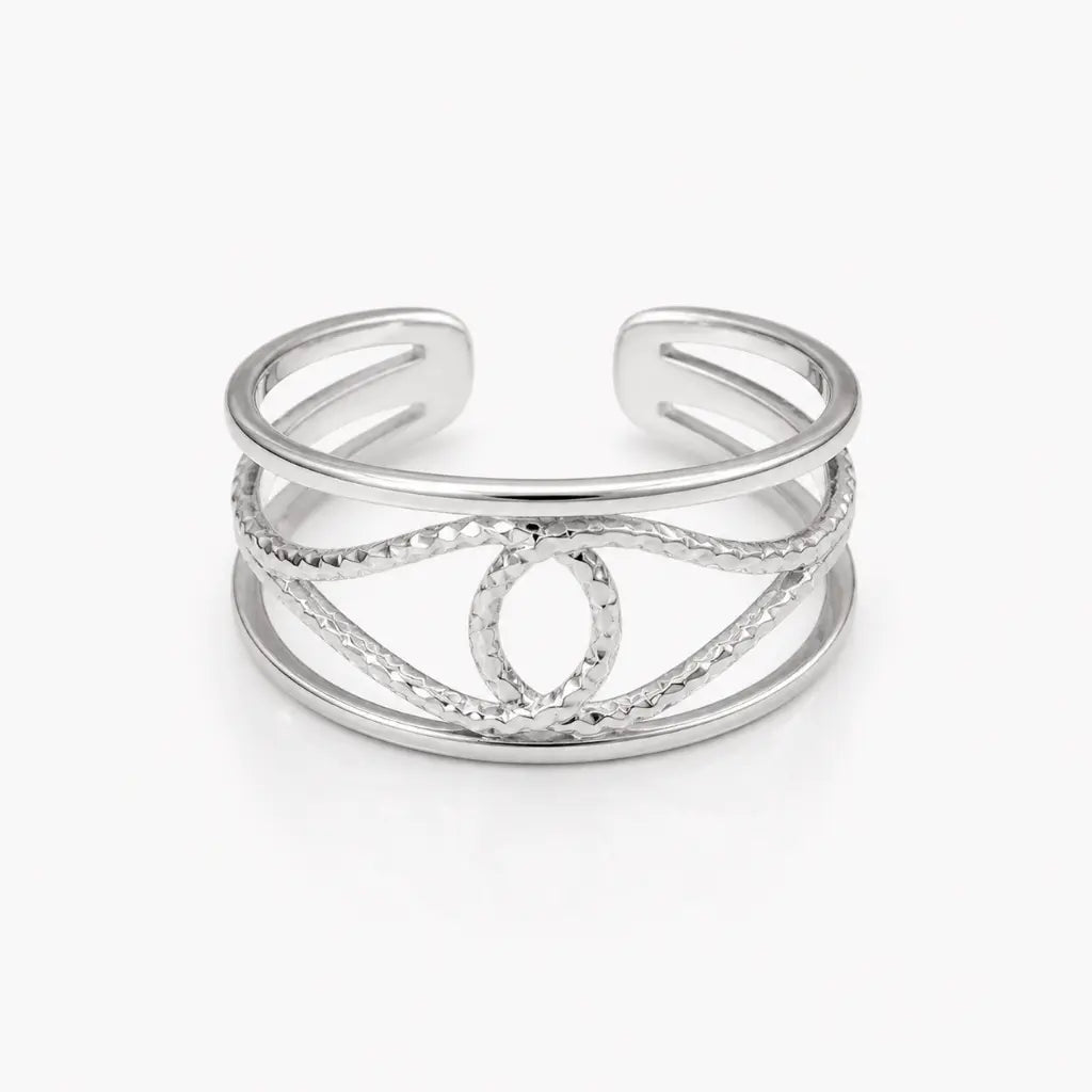 Athena Interlocking Eternity Ring Sterling Silver