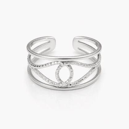 Athena Interlocking Eternity Ring Sterling Silver