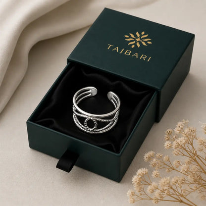 Athena Interlocking Eternity Ring Sterling Silver