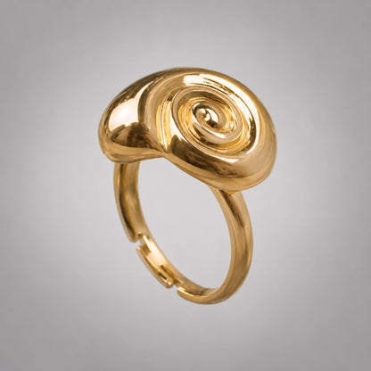 Sculpted Spiral Ring Modern Statement