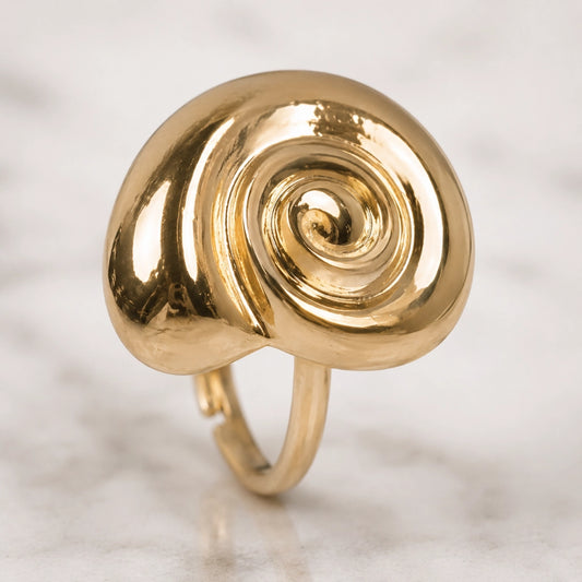 Sculpted Spiral Ring Modern Statement