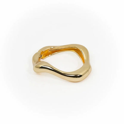 Sculpted Wave Form Bracelet 18K Gold Plated Anti Tarnish