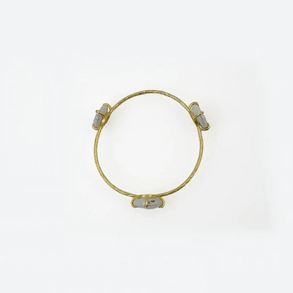 Triple Pearl Minimal Bracelet 18K Gold Plated Anti Tarnish