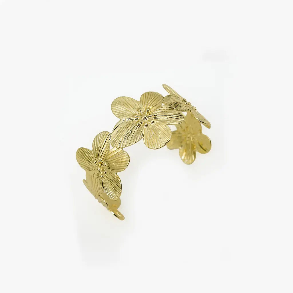 Floral Crest Bracelet 18K Gold Plated Anti Tarnish