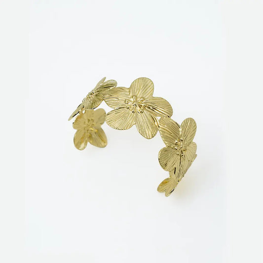 Floral Crest Bracelet 18K Gold Plated Anti Tarnish