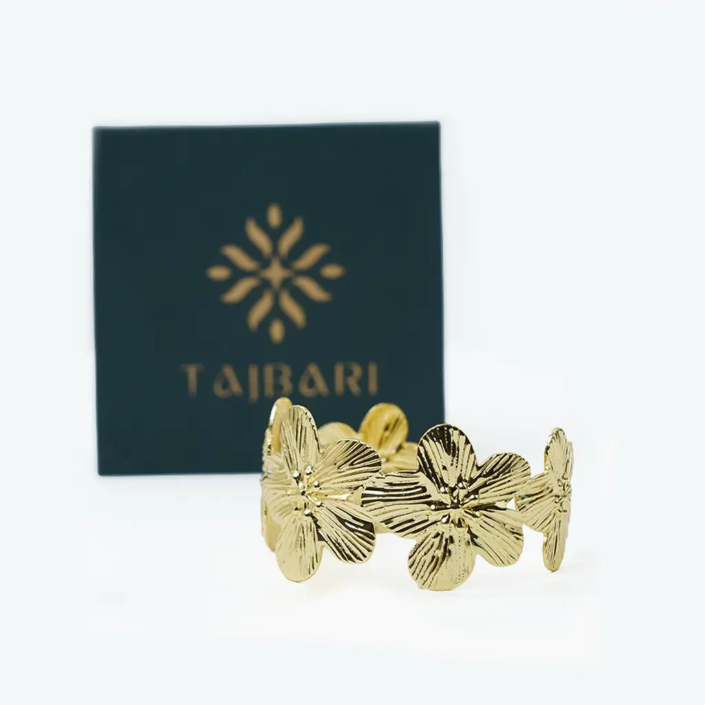 Floral Crest Bracelet 18K Gold Plated Anti Tarnish
