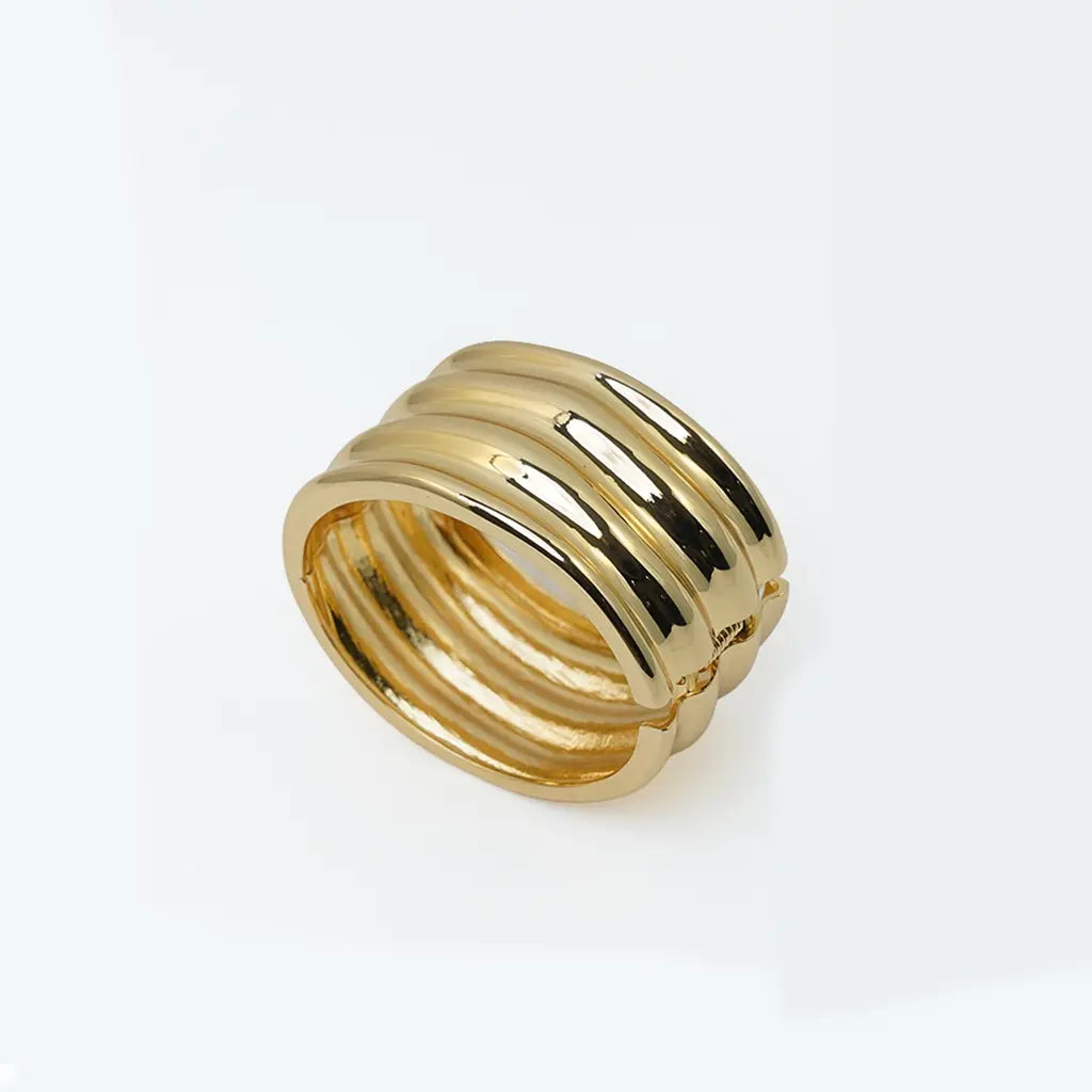 Triple Dome Bracelet 18K Gold Plated Anti Tarnish