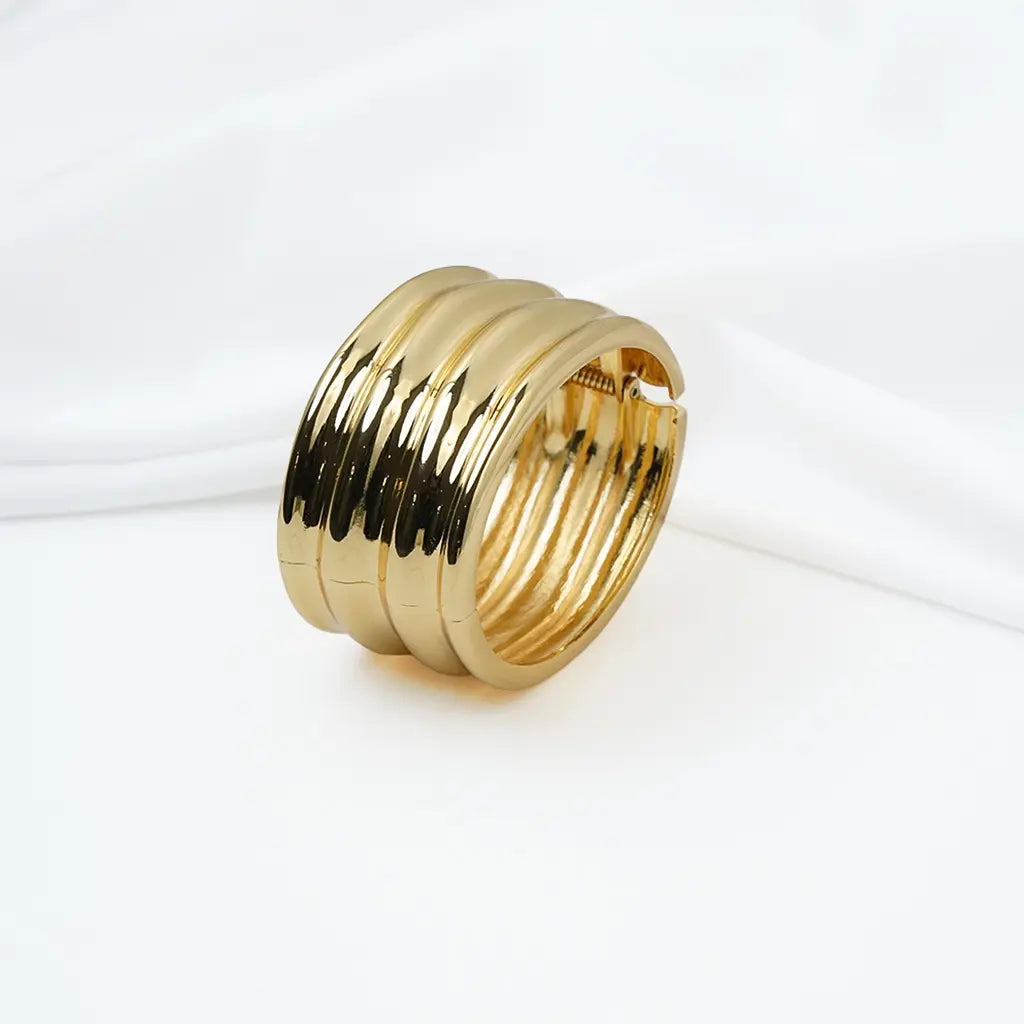 Triple Dome Bracelet 18K Gold Plated Anti Tarnish