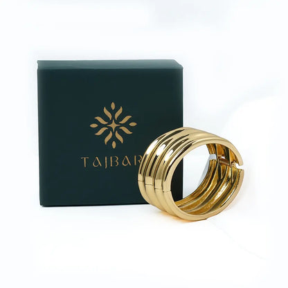 Triple Dome Bracelet 18K Gold Plated Anti Tarnish