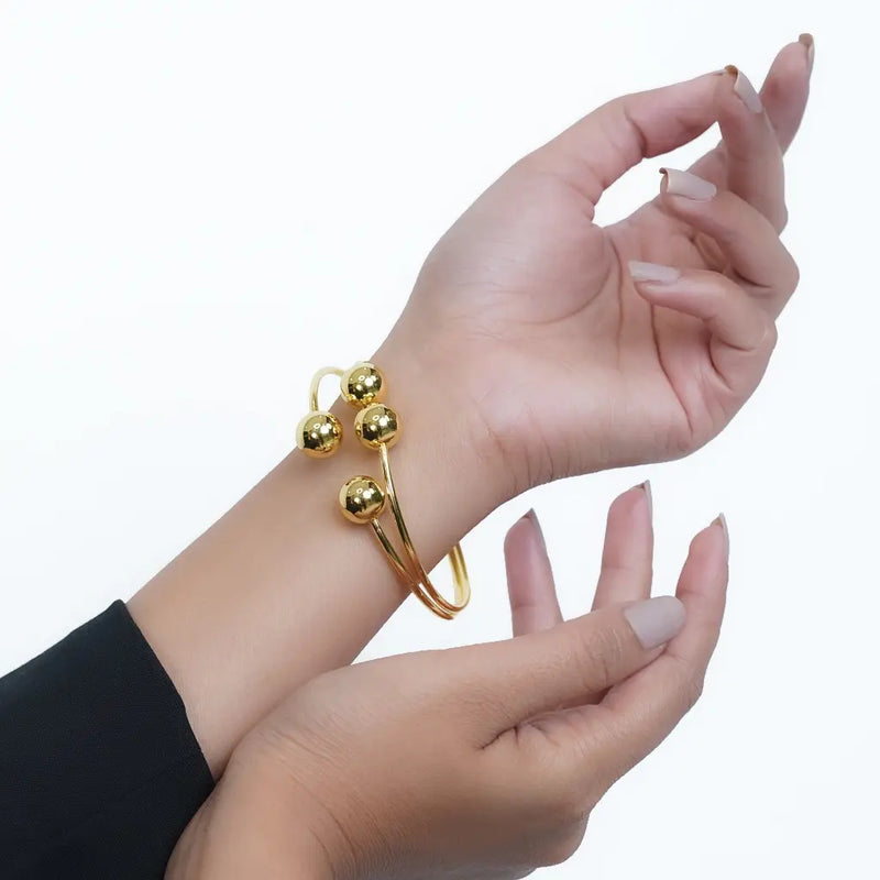 Orbit Sphere Minimal Bracelet 18K Gold Plated Anti Tarnish