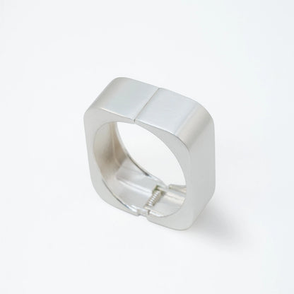 Matte Silver Square Bracelet Anti Tarnish
