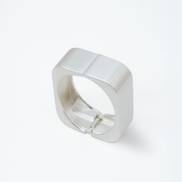 Matte Silver Square Bracelet Anti Tarnish