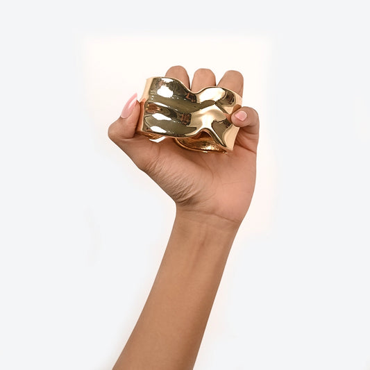 Wave Sculpt Bracelet 18K Gold Plated Anti Tarnish