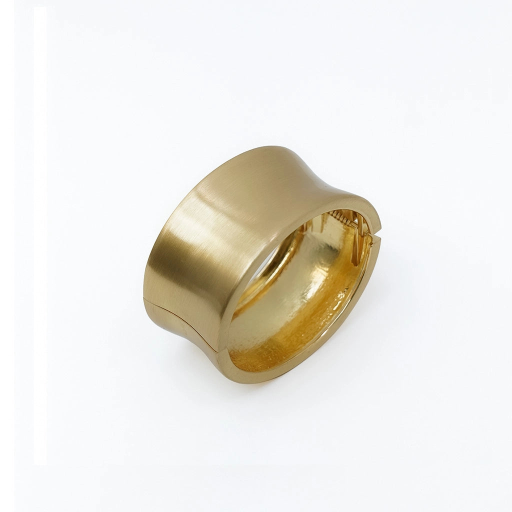 Satin Gold Sculpt Cuff Anti Tarnish