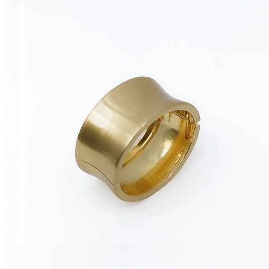 Satin Gold Sculpt Cuff Anti Tarnish