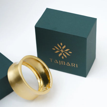 Satin Gold Sculpt Cuff Anti Tarnish