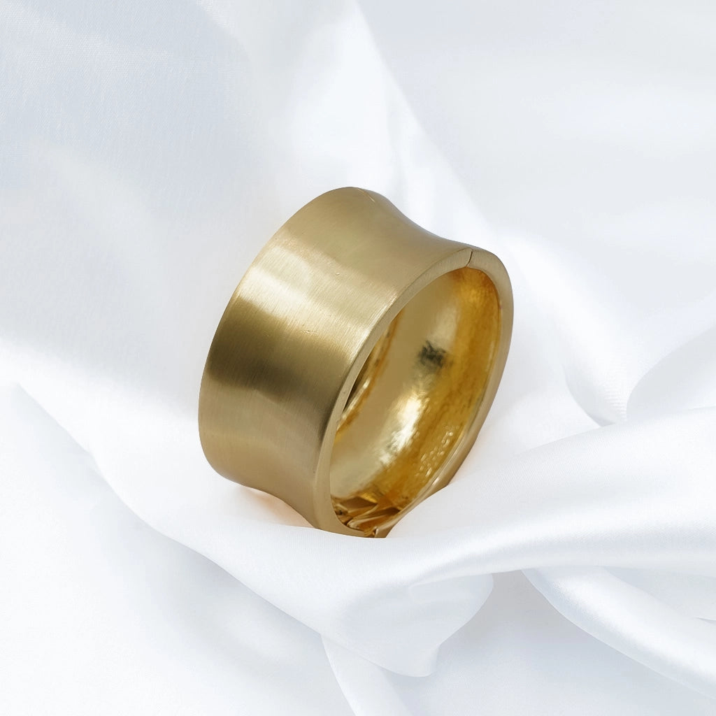 Satin Gold Sculpt Cuff Anti Tarnish