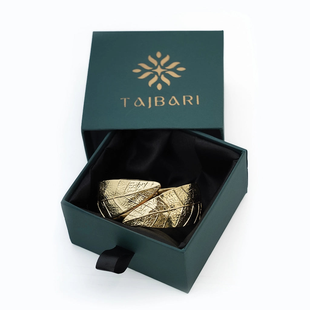 Botanical Leaf Cuff 18K Gold Plated Anti Tarnish