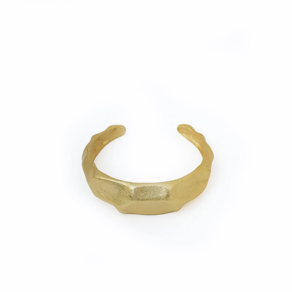 Organic Sculpt Gold Cuff 18K Gold Plated Anti Tarnish