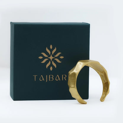 Organic Sculpt Gold Cuff 18K Gold Plated Anti Tarnish