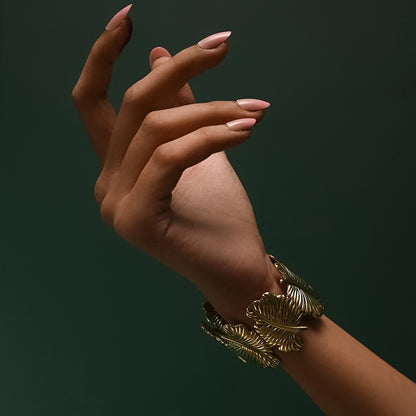 Ginkgo Leaf Crown Bracelet 18K Gold Plated Anti Tarnish
