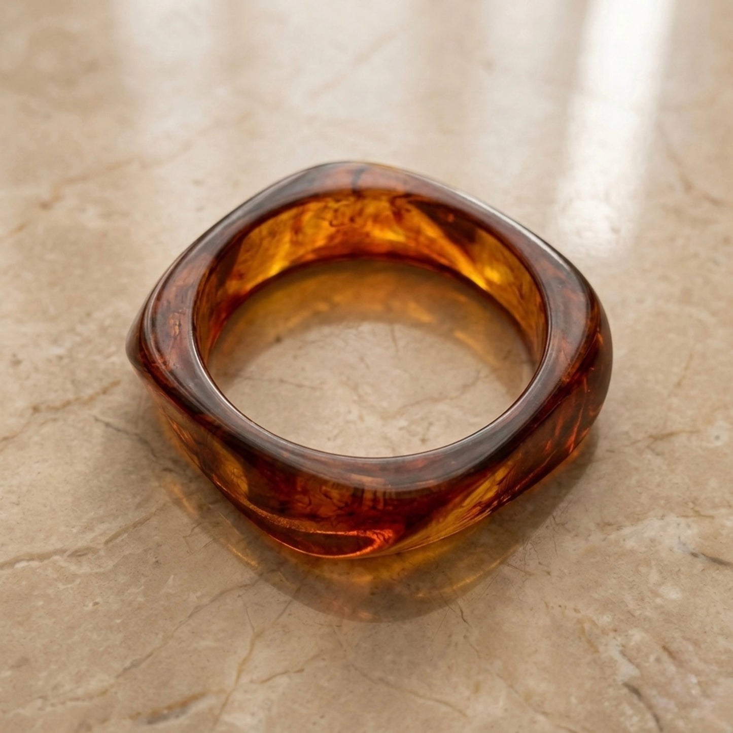 Amber Glow Ring Bangle