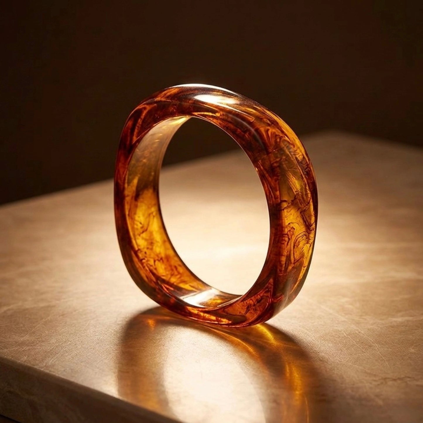 Amber Glow Ring Bangle