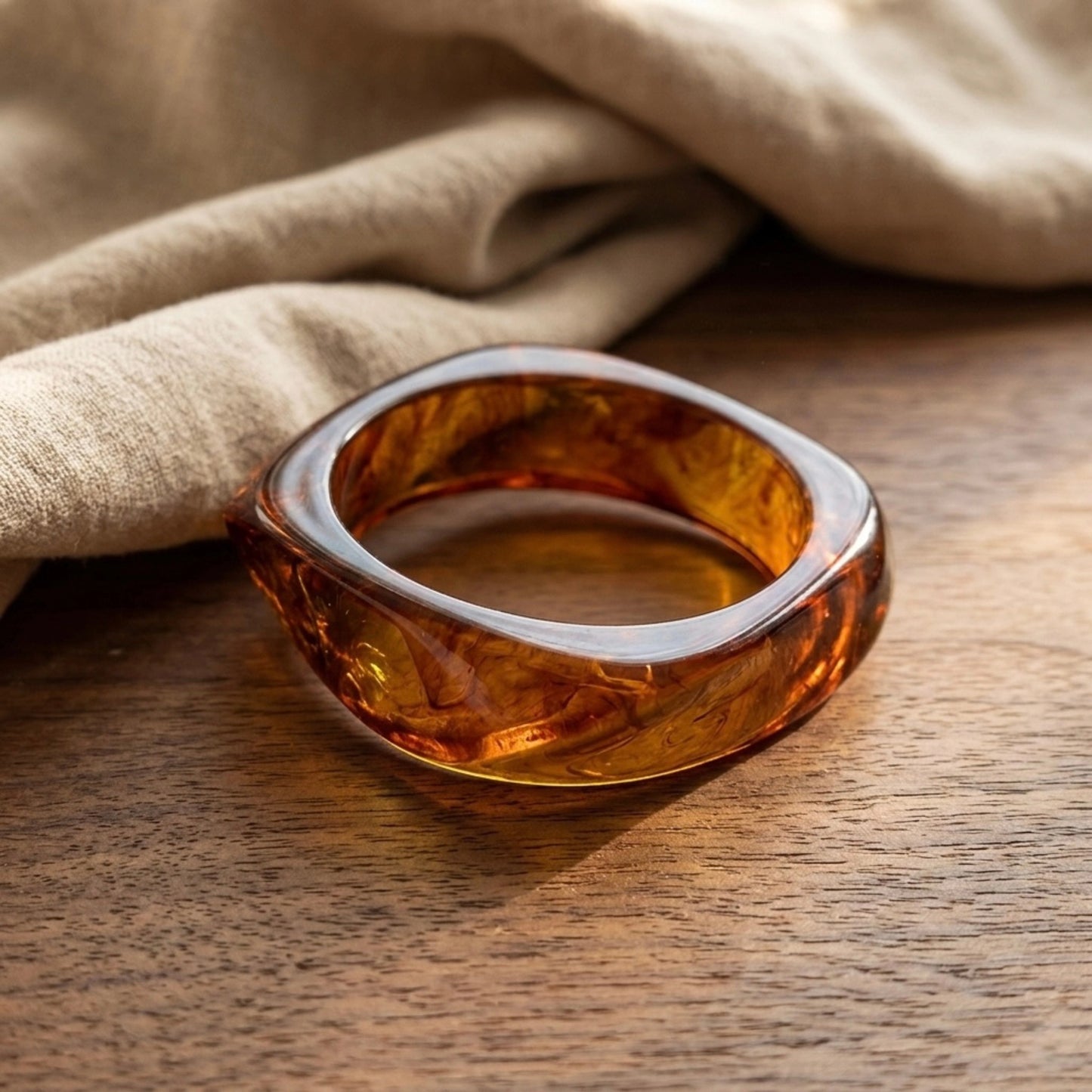 Amber Glow Ring Bangle