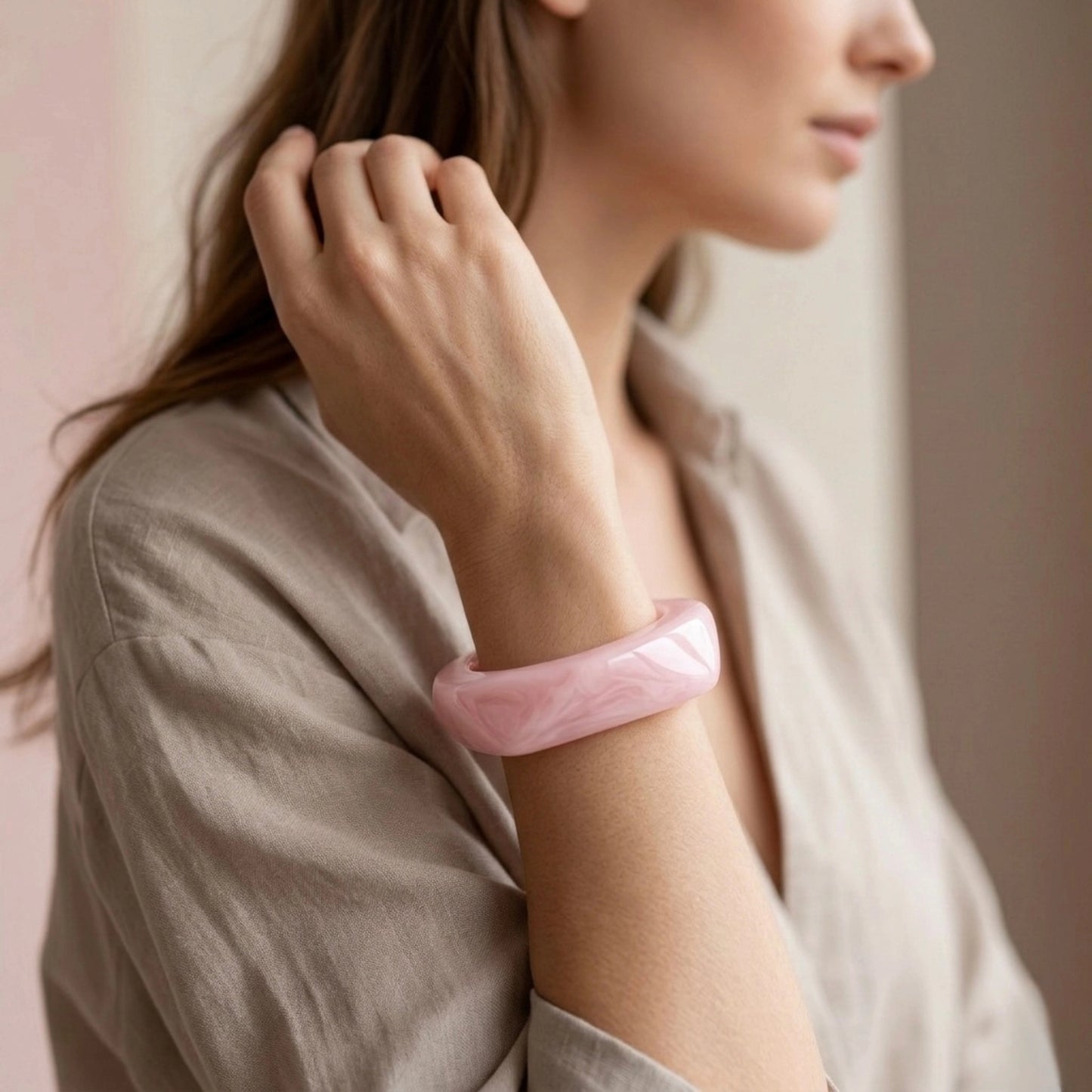 Blush Marble Float Bangle