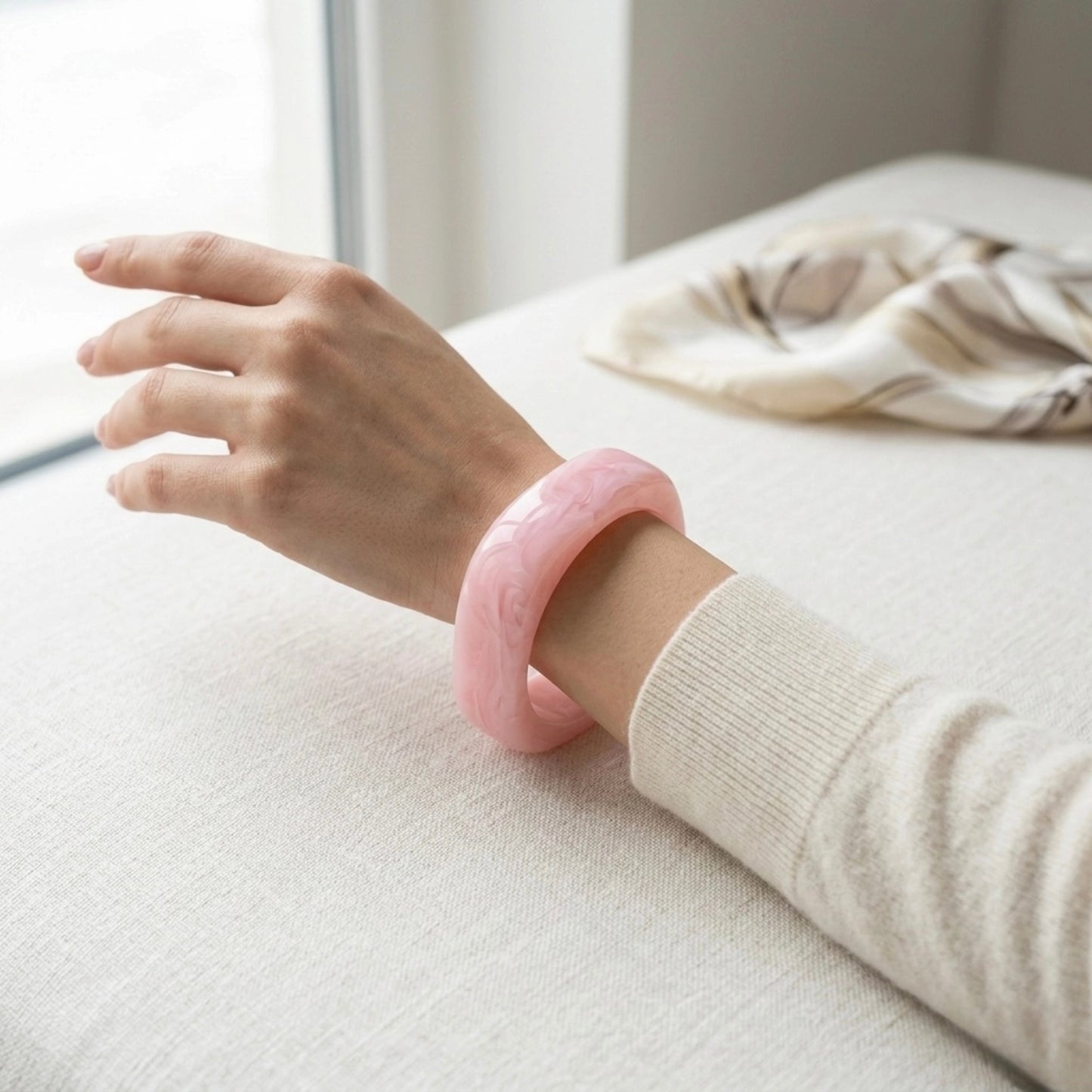 Blush Marble Float Bangle