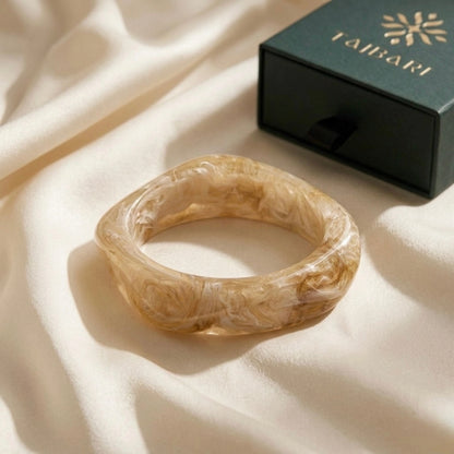 Ivory Cream Squared Bangle