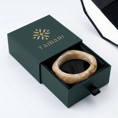 Ivory Cream Squared Bangle