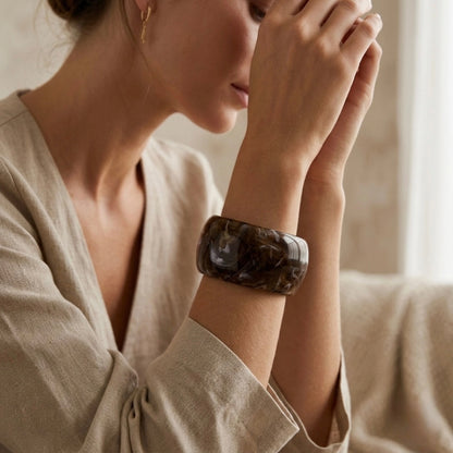 Dark Earth Marble Bangle