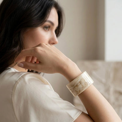 Alabaster Wide Cuff