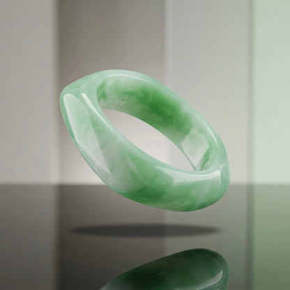 Mint Jade Squared Bangle