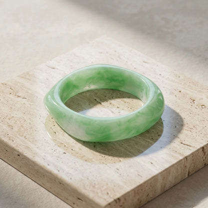 Mint Jade Squared Bangle
