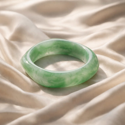Mint Jade Squared Bangle