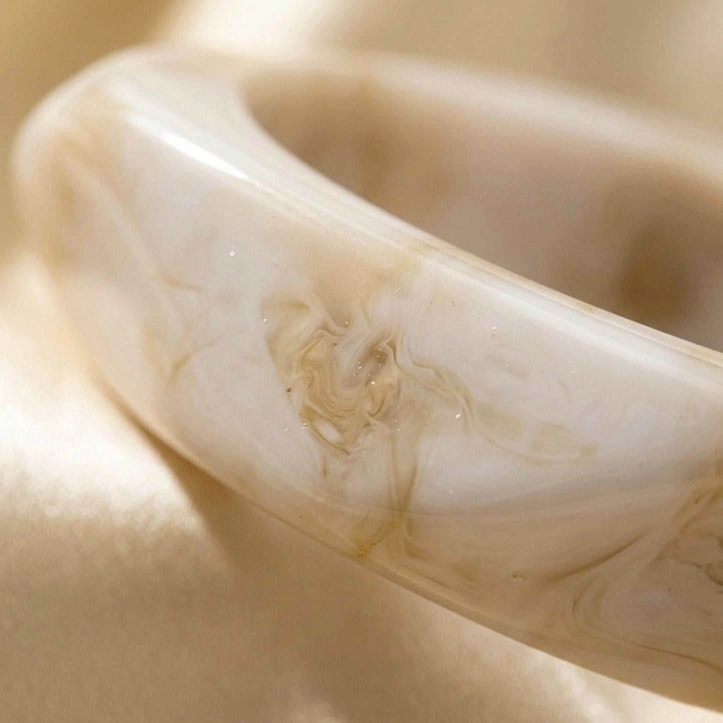 Warm Cream Squared Bangle