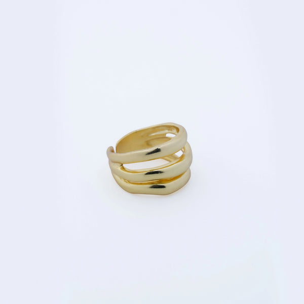Textured Serpent Spiral Statement Ring