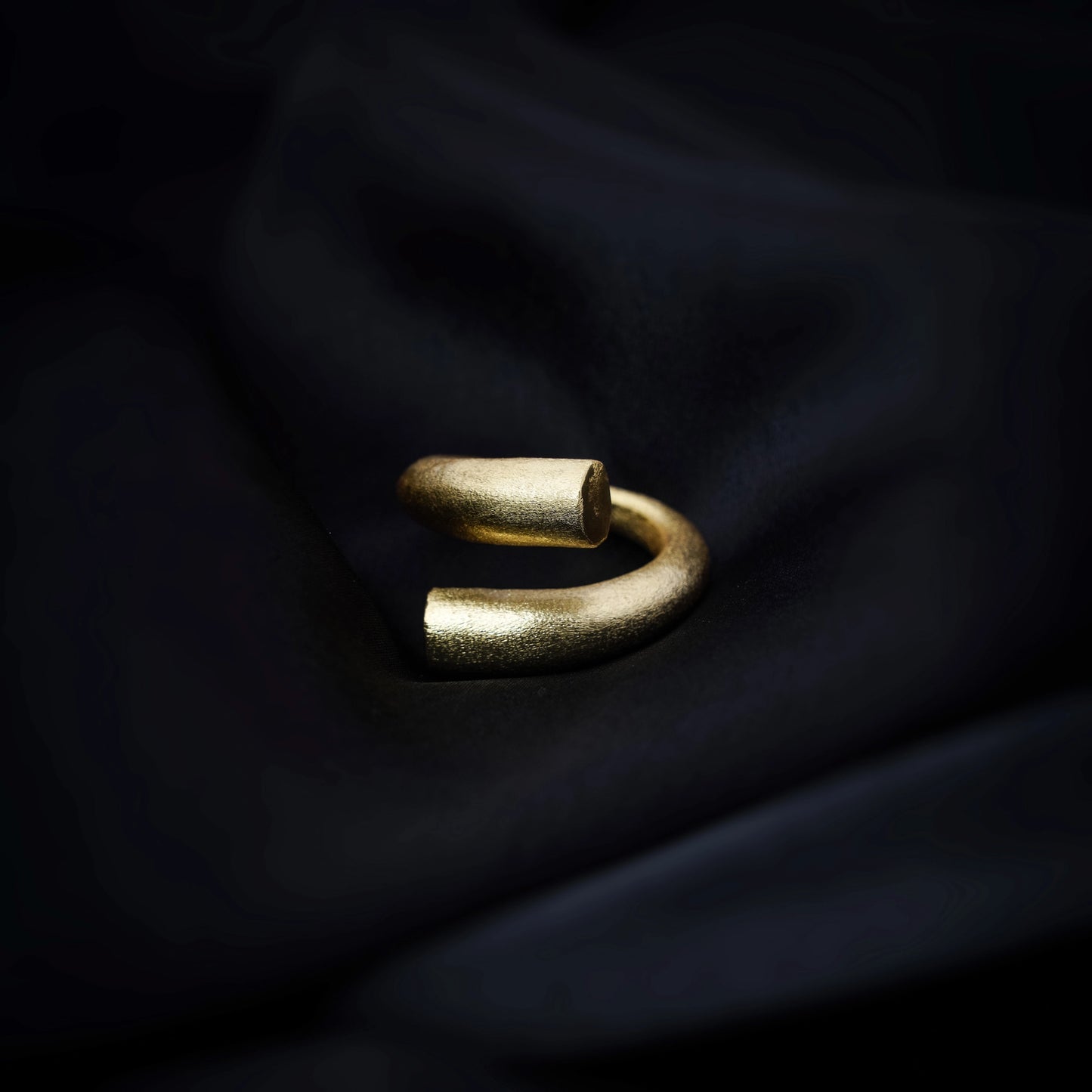 Minimalist Matte Architectural Spiral Wrap Ring