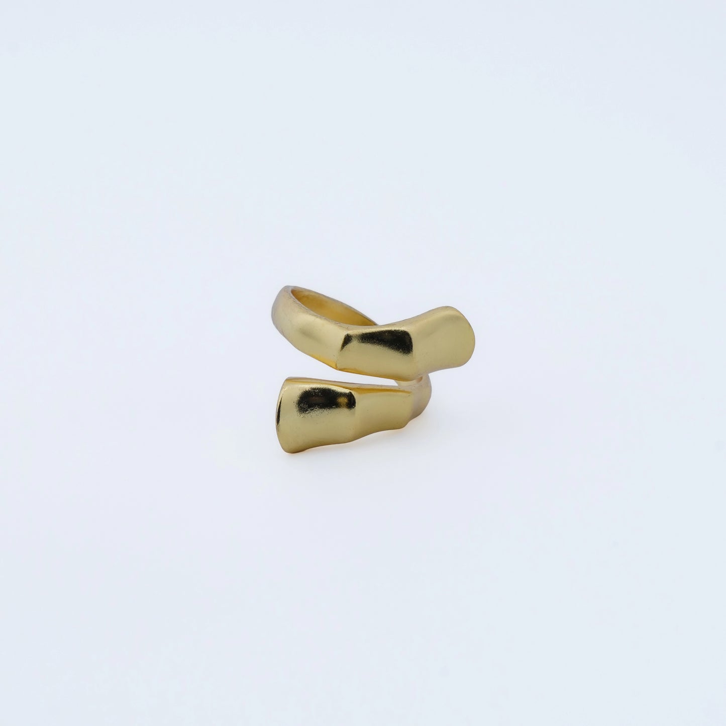 Bold Polished Organic Wrap Statement Ring